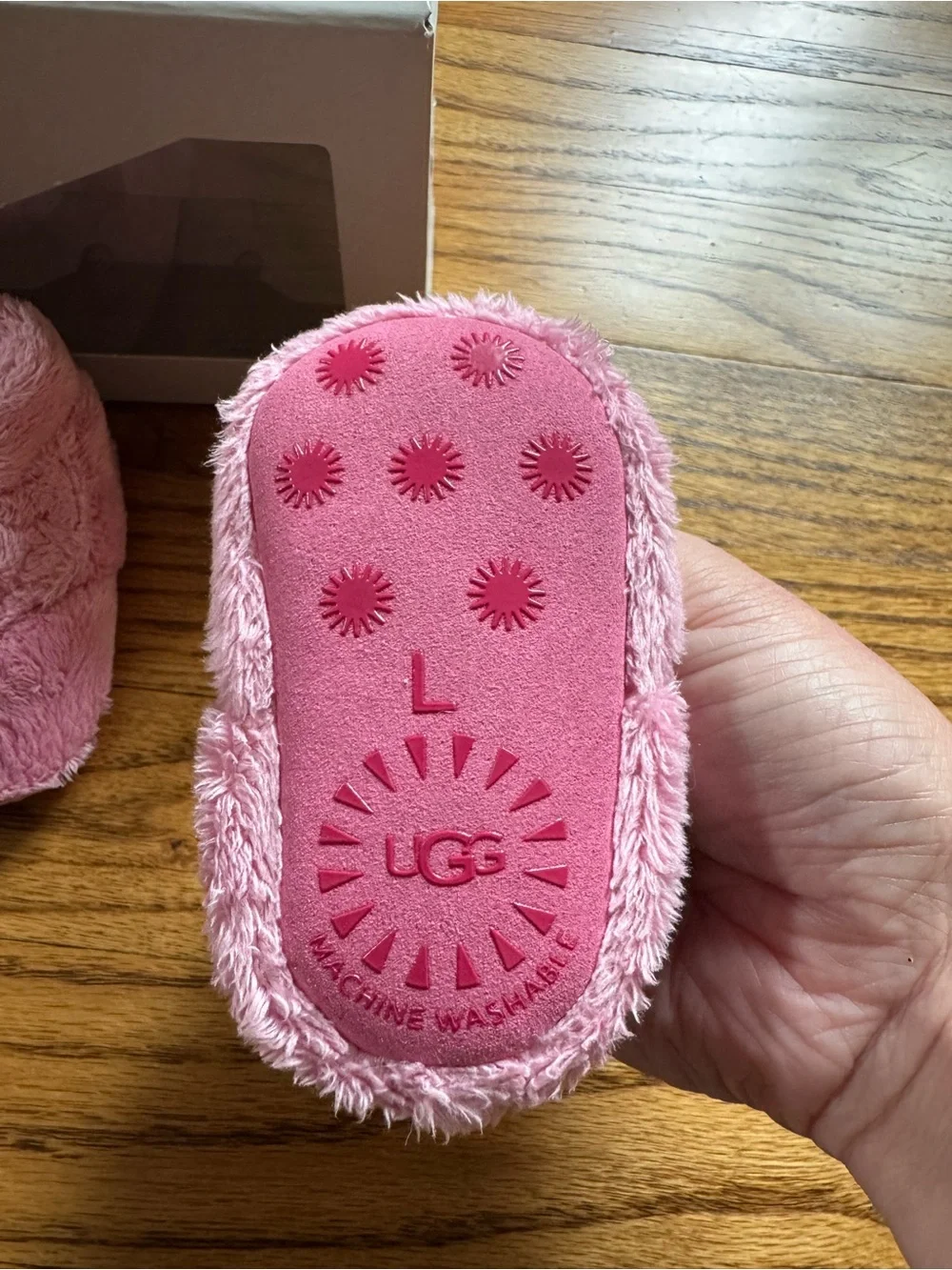 UGG Baby Plush Pink Bootie Slipper